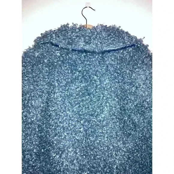 NOIZE Kelly Faux Fur Jacket Blue Cozy Collared Teddy Jacket Size S - Picture 5 of 12